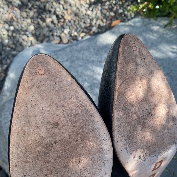 Dopp Mules Greta Wooden Asphalt Black Leather sz 8 - Picture 5 of 12